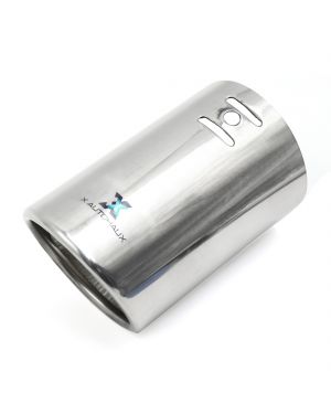 Universal Car Stainless Steel Chrome Exhaust Rear Tail Muffler Tip Pipe Fit Diameter 1 1/4" to 2"