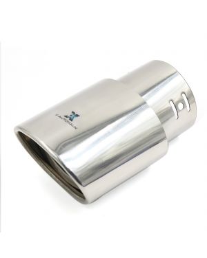 Universal Fits Car Stainless Steel Chrome Exhaust Tail Muffler Tip Pipe Fit Diameter 1 3/4" to 2 3/8"