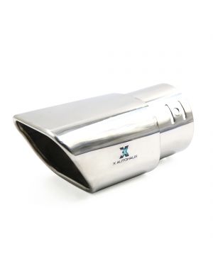 Universal Fits Car Stainless Steel Chrome Square Outlet Exhaust Tail Muffler Tip Pipe Fit Diameter 1 3/4" to 2 3/8"