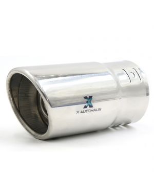 Universal Fits Car Stainless Steel Chrome Round Exhaust Tail Muffler Tip Pipe Fit Diameter 1 1/2" to 2 1/4"